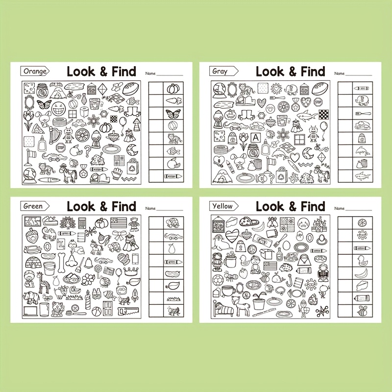 Interactive Treasure Hunt Game Book - Enhance Brain Skills with Sudoku Puzzles, Memory & Color Recognition, Durable Travel Educational Cards for Home and School Use, Perfect Gift for Thanksgiving, Christmas, and New Year, Find The Difference Book, Find The Difference 2, Colouring Book, Drawing Book