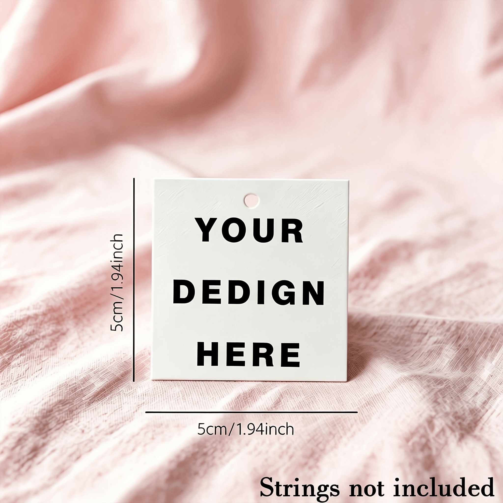 TEMU 35pcs Square Custom Gift Tags/product Labels/message Cards, Customization With Image, Logo, Text, And Pattern Printing, Suitable For Handbag