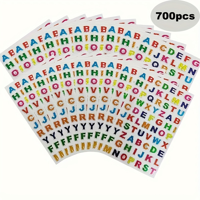 

700pcs/10sheets Letter Stickers Letter Stickers - Stickers For Greeting Cards, Decor, Supplies, Classroom