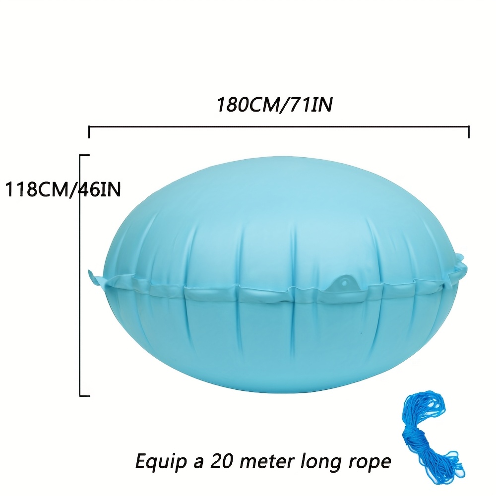 Image of 82.6-inch Diameter Pool Pillow, Inflatable Pool Air Pillow For Above Ground Pools, Cover Frost Protection Kit With Rope, Pvc Ice Balance Pillow For Supporting Pool Covers