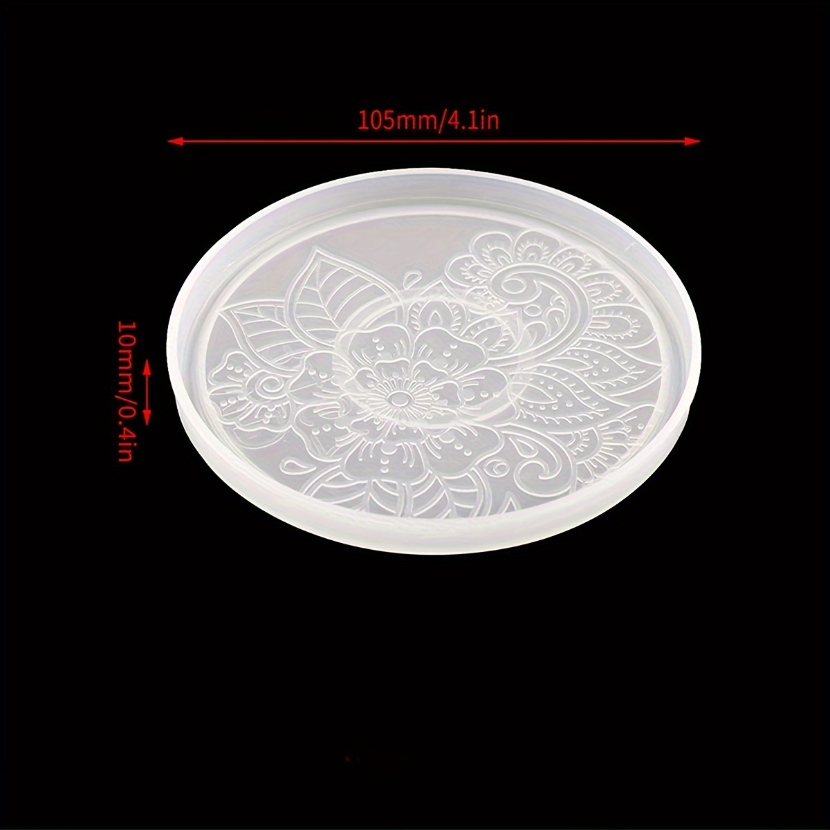 Image of Resin Silicone Mold-flower Coaster Silicone Mould Epoxy Resin Plaster Concrete Mold Diy Round Coffee Wine Cup Tea Coaster Tray Home Decorations