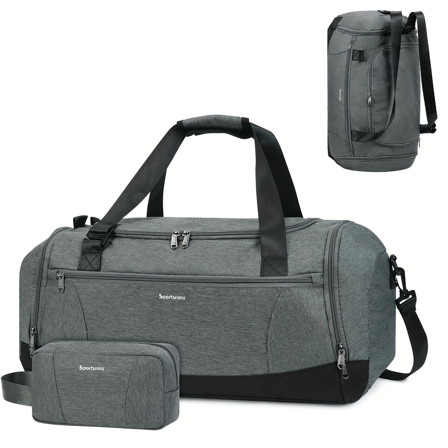 [free Toiletry Bag] Sports Backpack - Gym To Vacation Pack With Trolley Sleeve & Ventilated Shoe Compartment | Summer 2025 Travel Essential (43l Weekender, 6 Colors), Christmas Gift