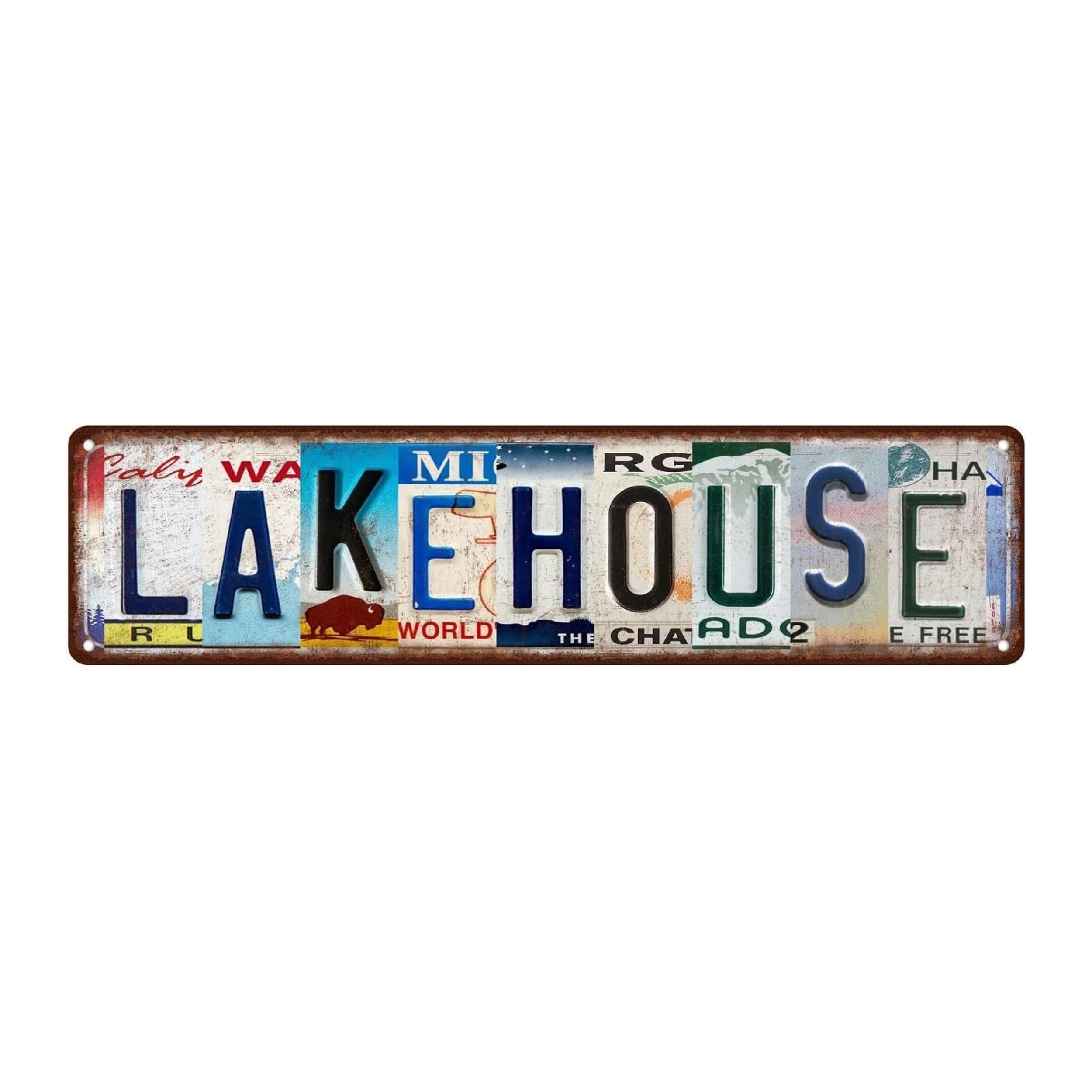 

1pc, Lake House Funny Metal Tin Sign (15.75"x3.94"/40x10cm) , Novelty Street Sign, Home Decor, Room Decor, Wall Decor, Bathroom Decor, Bar Decor, Cafe Decor, Garage Decor, Farmhouse Decor