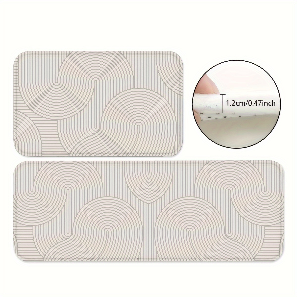

1/2pcs, Area Rug, Nordic Style Kitchen Mats, Non-slip And Durable Bathroom Pads, Comfortable Standing Runner Rugs, Carpets For Kitchen, Home, Office, Sink, Laundry Room, Bathroom, Spring Decor