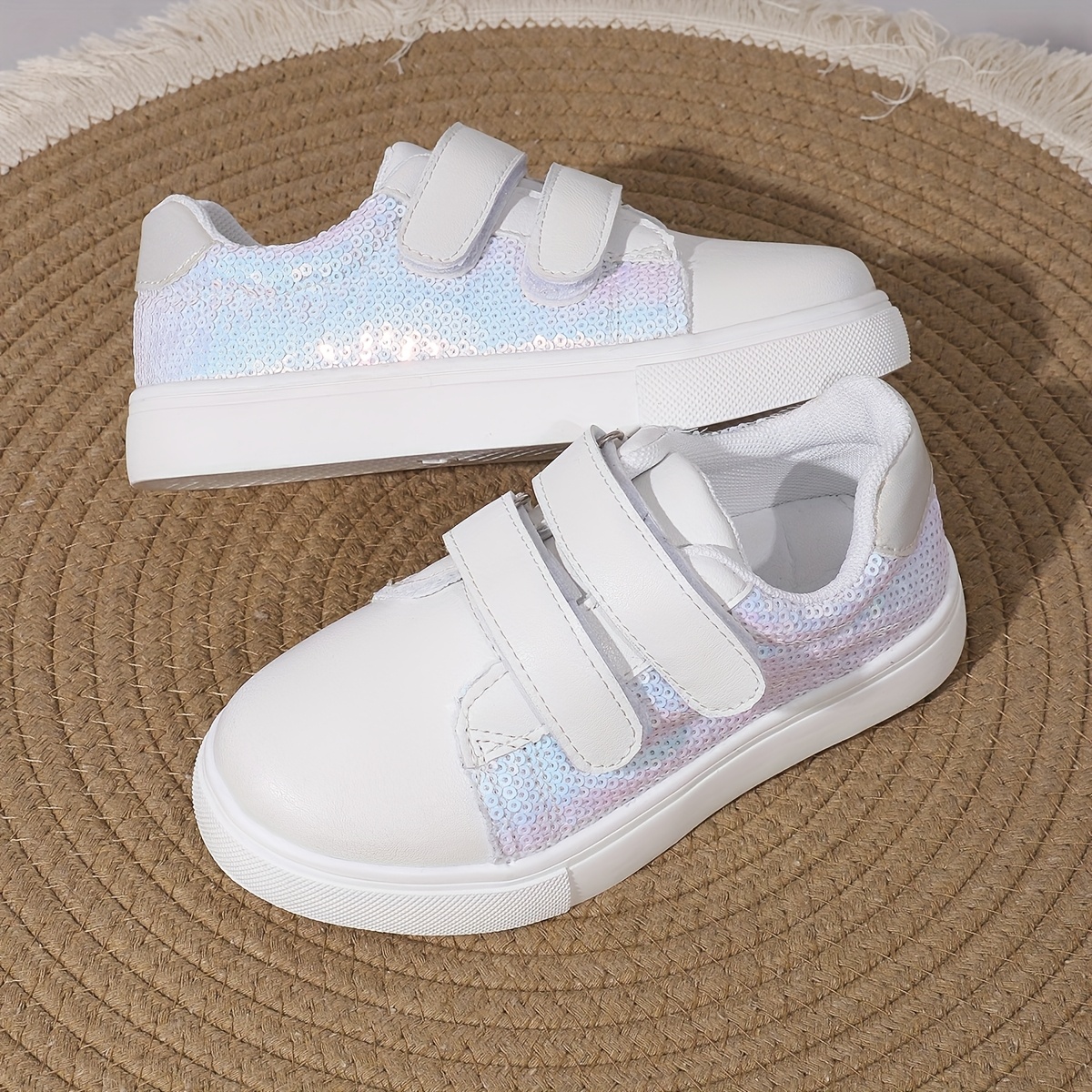 Trainers Girls Sparkle Sneakers Girls' Sparkly White Sneakers
