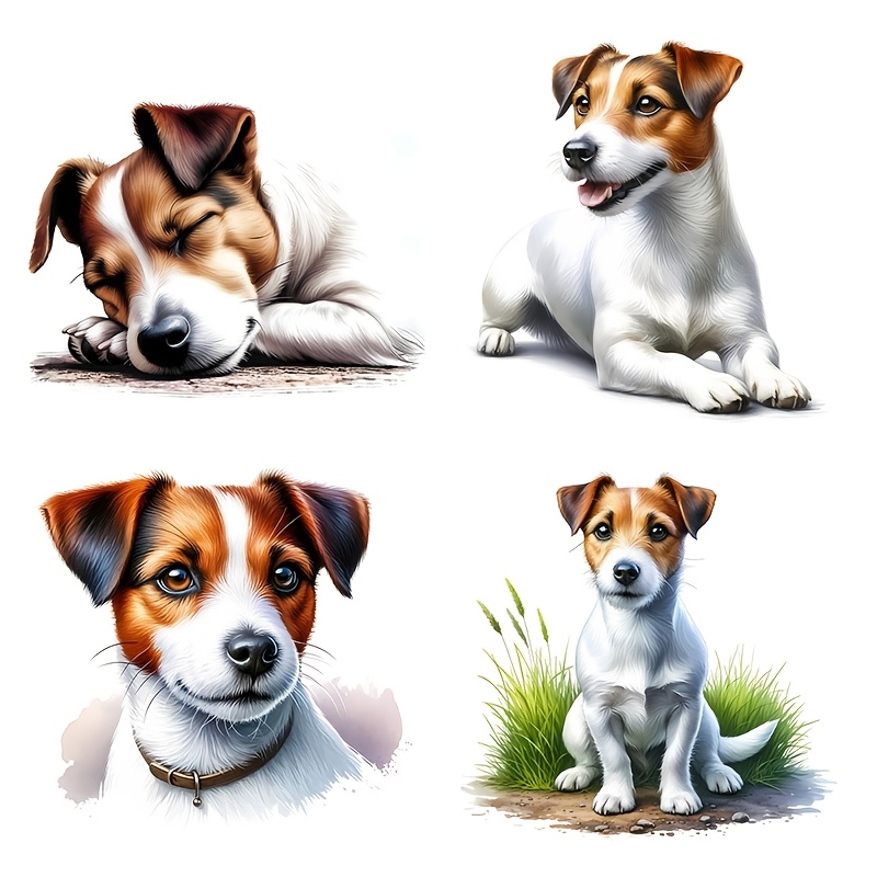 

Four-in-one Jack Terrier Dog High Film Double-sided Printing Color , Sticker, -proof Sticker, Motorcycle Sticker, Car Bumper Sticker, Car Body Decoration Sticker