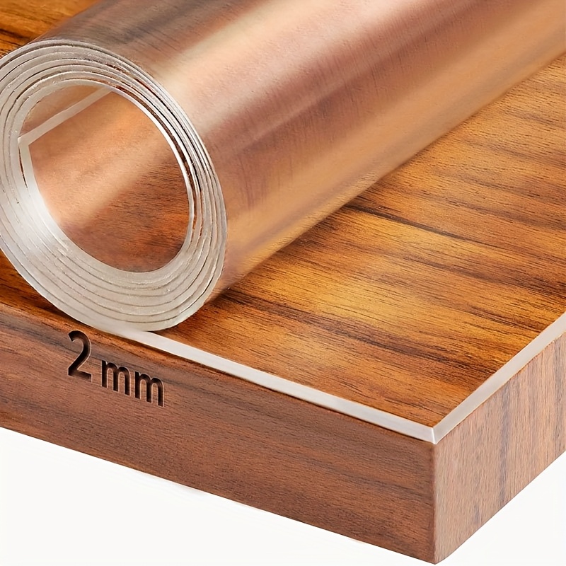pvc 2 0mm thick transparent tablecloth high quality scratch resistant heat resistant tablecloth table surface protective film suitable for   dining table coffee table household tablecloth 1pc