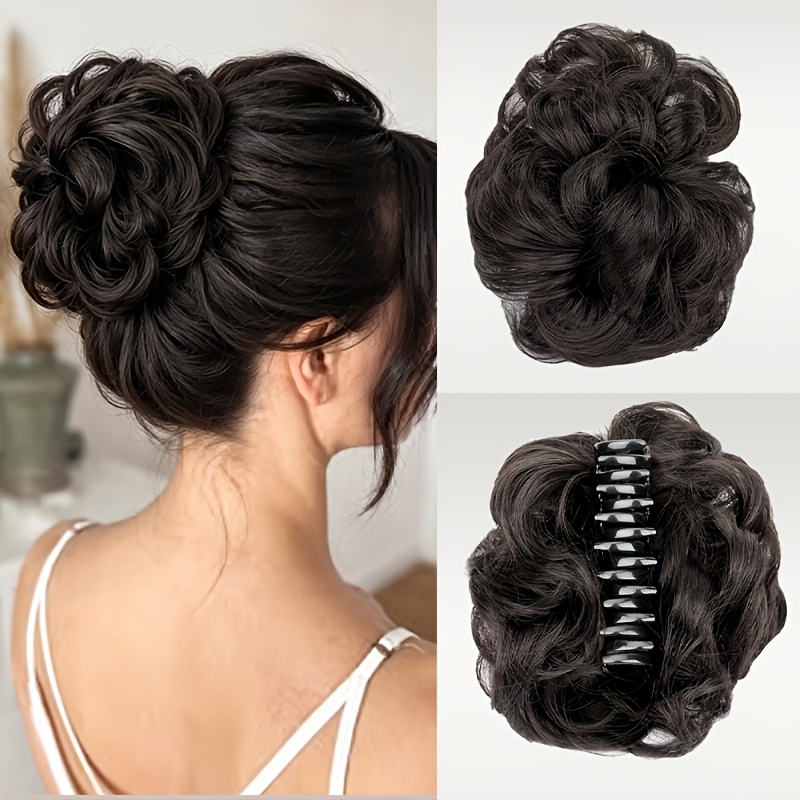 TEMU Claw Clip Ponytail Extension - Synthetic Hairpiece For Women, Fake Wig Updo For Daily/party/cosplay