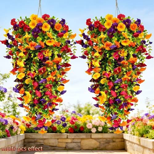 item picture 4pcs high quality uv resistant outdoor holiday event decorations multi color mixed and hanging ornaments ideal for wedding decorations front door entrances and garden arrangements perfectly suitable for festive