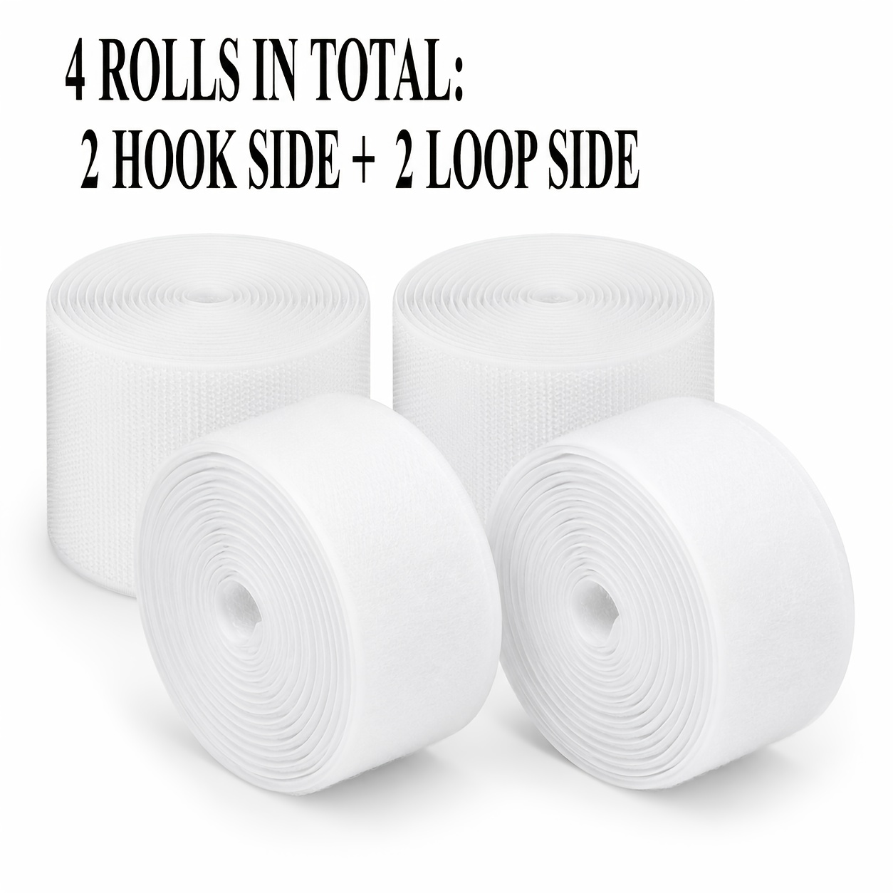 TEMU 4-roll Heavy-duty Nylon Tapes - Ultra-.0cm, Strong Adhesive Backing, Non-slip Sofa Pad Support, Carpet And Fabric Fixing Strips - 100.0cm Long