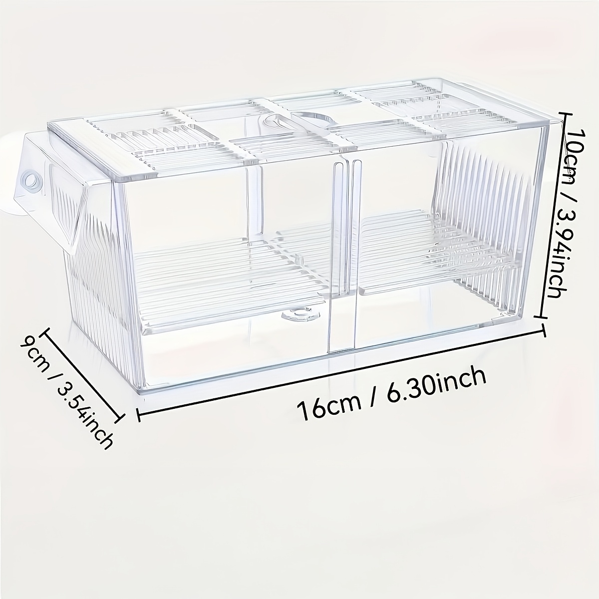 E-shop Großes, transparentes Fischzucht-Isolationsbecken mit Saugnäpfen | Robuster PP-Mehr-Fach-Brutbecken-Aquarium für Betta, Guppy, Fische,