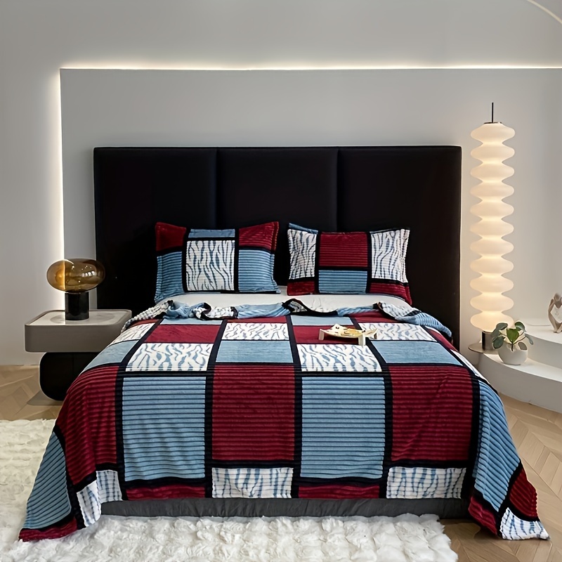 contemporary   pattern flannel fleece bed blanket   polyester multipurpose woven throw with   features machine washable   details 14