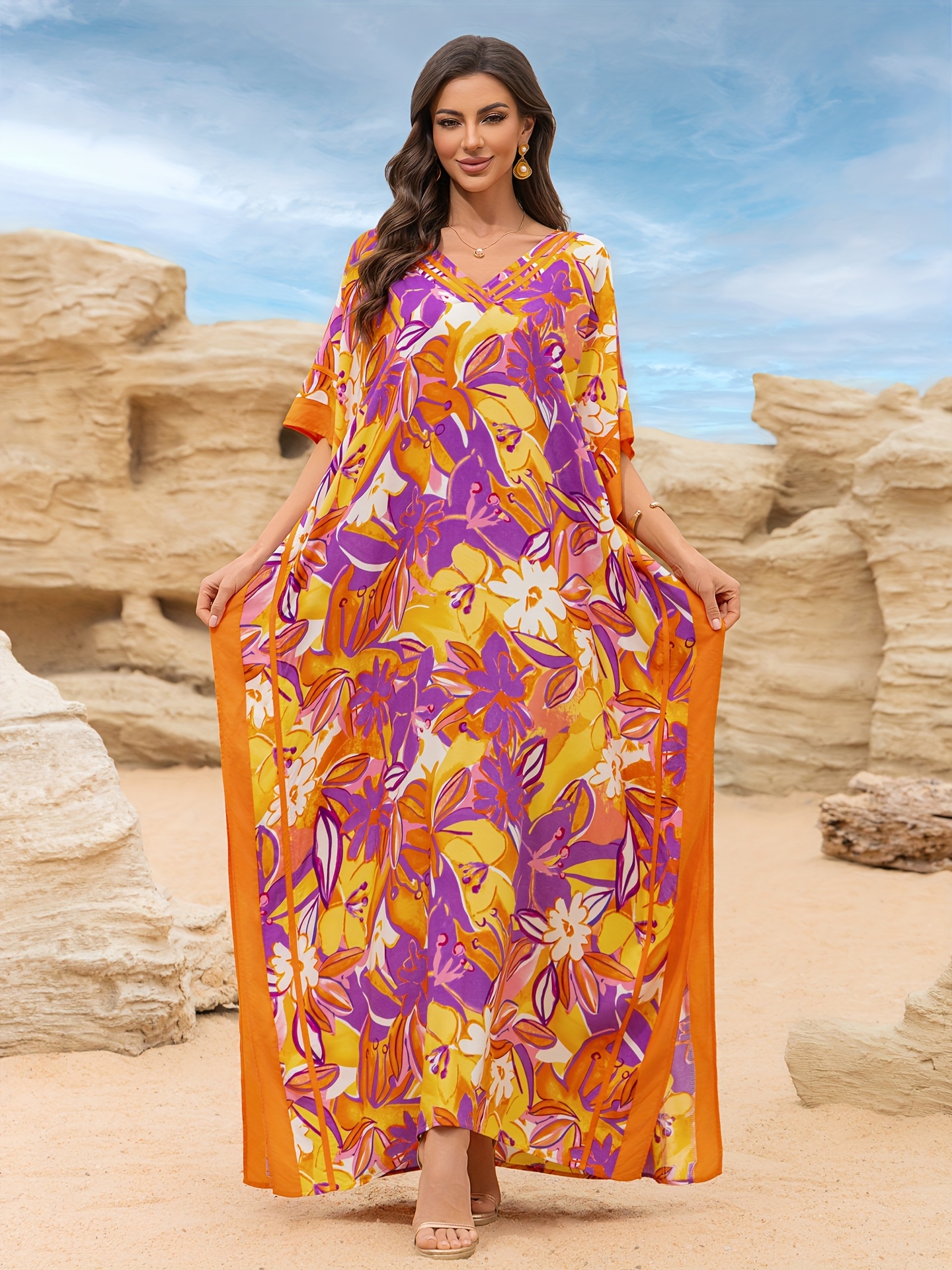 kimono dress beach cover up Designer Short Kimono Cover Up | Swim Kimono