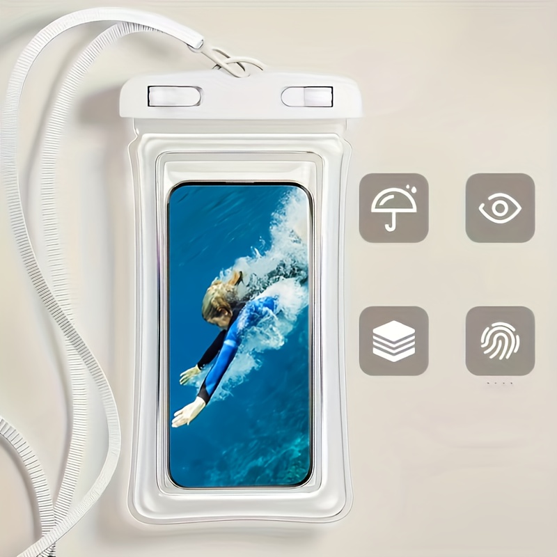 1/2/4pcs IP65 Waterproof Bag Secure-Lock Thick Cushion For 7-inch Phones Swimming Surfing Beach Cruises Skiing Outdoor Sports_voghion.com