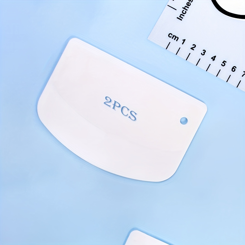 2 Pieces Of Scrapers With A 5.4-inch Round Hole Design For , Ideal For Mixing, Cutting, And Transferring Cake, Pastry, Cream, Butter, Frosting, Jam, Cheese, Bread, Dough