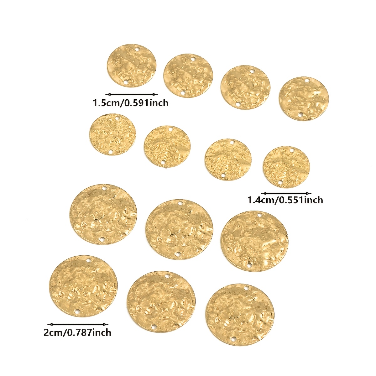 10pcs Brass Geometric Pendant Set for DIY Jewellery Making