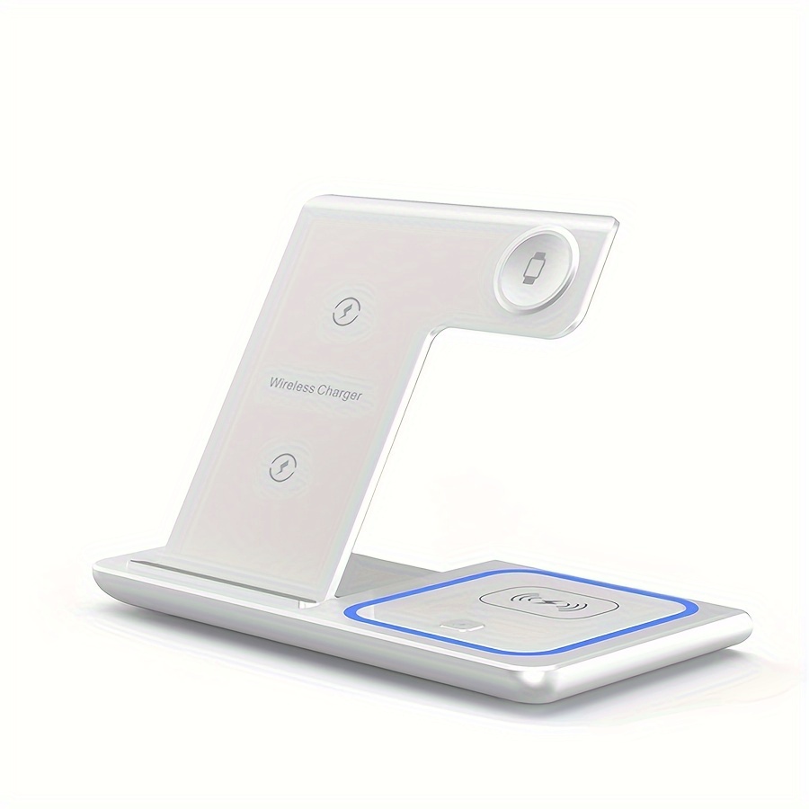 Fast Charging Station, 15W Foldable Wireless Charging Dock for iPhone 15, 14, 13, 12, 11/Pro/Max/Mini/Plus, X, XR, XS/Max, SE, 8/Plus, Compatible with iWatch 1-9, Airpods 3/2/Pro