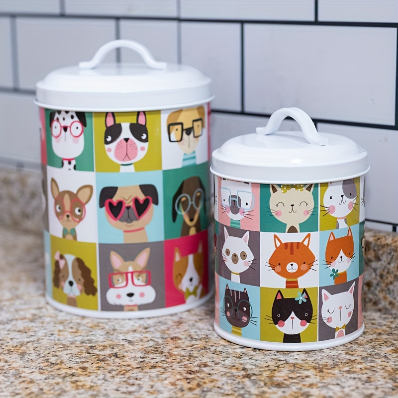 

Food Storage Container - Round, Airtight Seal For Treats - Perfect Gift For Pet Lovers