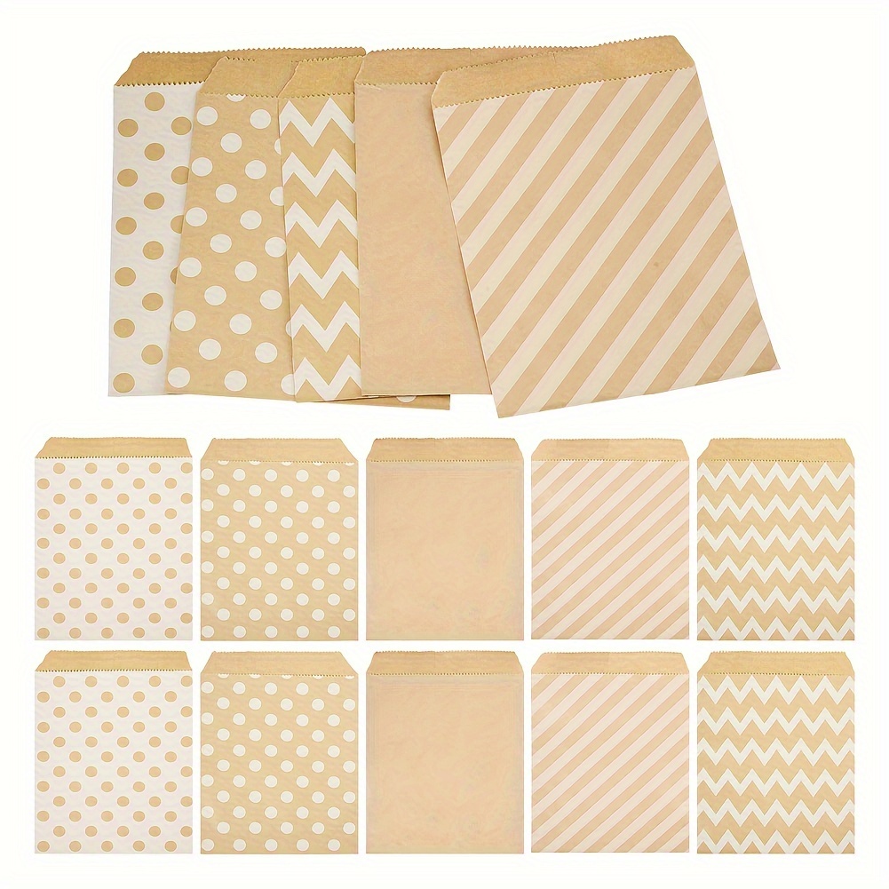 50pcs Mixed Style Paper Bags, , 18x13cm, Storage Bags