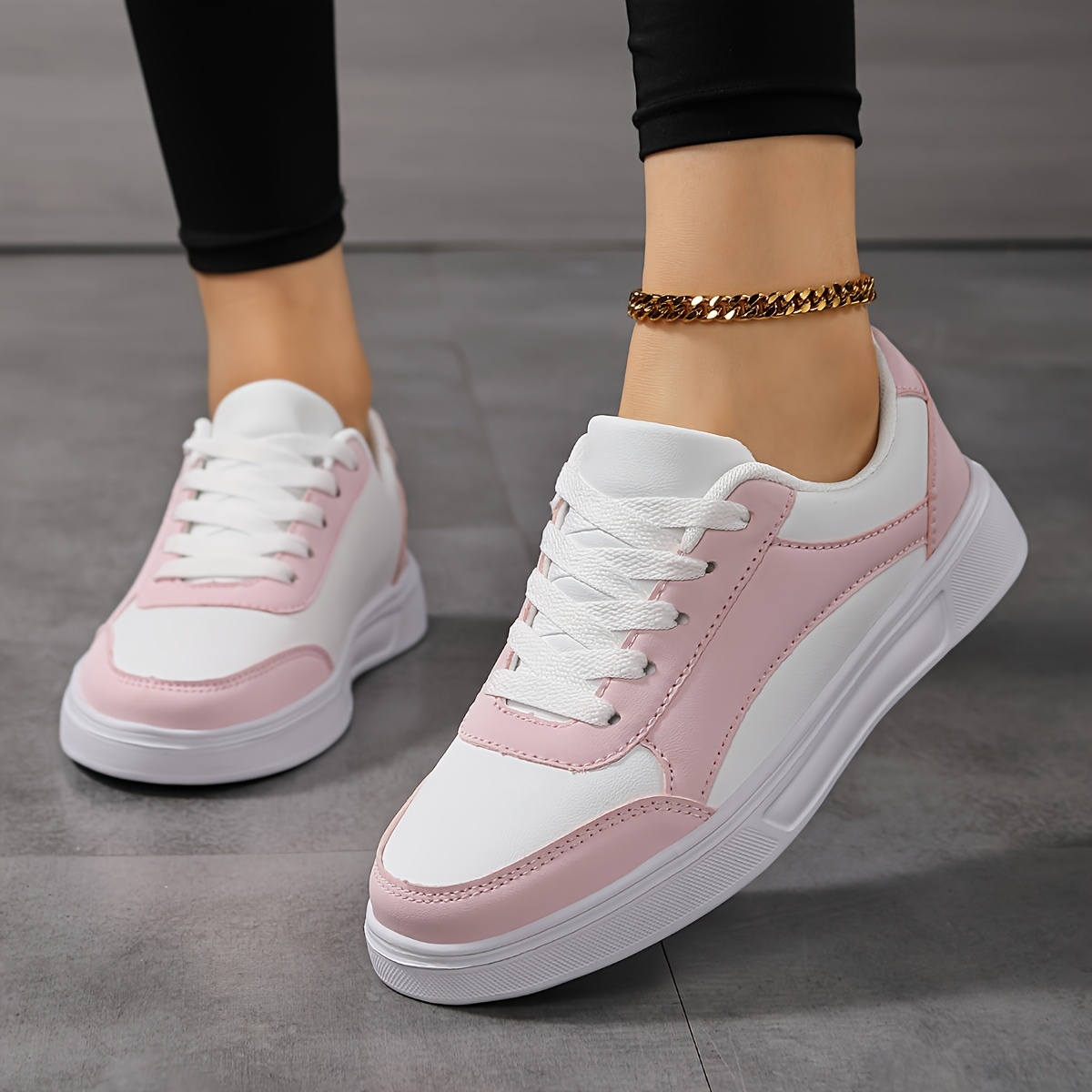 Zapatillas Ligeras y Transpirables para Mujer - Minimalistas de Caña Baja con Cordones y Punta Redonda, Ideales para Oficina y Ropa Casual - Parte Superior Suave y Suela Acolchada - Calzado Cómodo para Estudiantes y Profesionales Todo el Año, Zapatos para Mujer