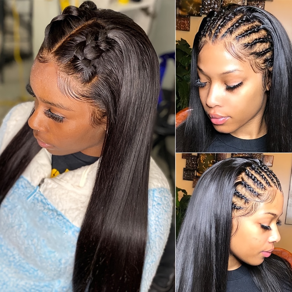 Image of Straight Lace Front Wigs For Women Glueless Hd 13x4 Lace Front Wigs Pre-plucked Hairline Christmas Gift