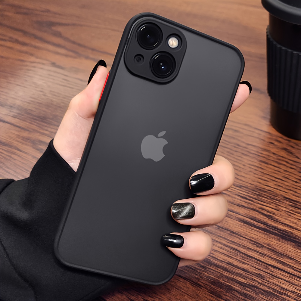 phone case luxury matte   transparent wireless charging phone case compatible with for iphone 7 8 x xs   11 12 13   17     camera shockproof clear hard back cover