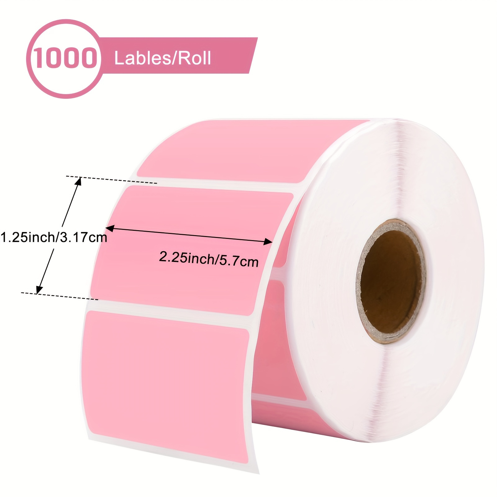 

2.25 Inch X 1.25 Inch Direct Thermal Labels, Self-adhesive Shipping Thermal Stickers, Thermal Label Printer In White, Pink, Green, Brown, And Purple - 1 Roll, 1000 Labels.