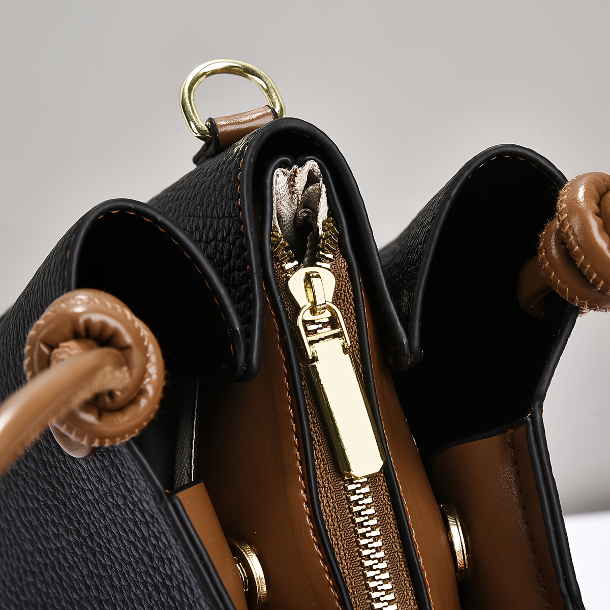 Women' Large Capacity Multi-Tier Bucket Bag - Vintage Crossbody Handbag with Zipper Closure, Lightweight Suitable for Commuting, Travel &, Elegant Handheld Shoulder Purse in //Taupe/, Multi-Color Options