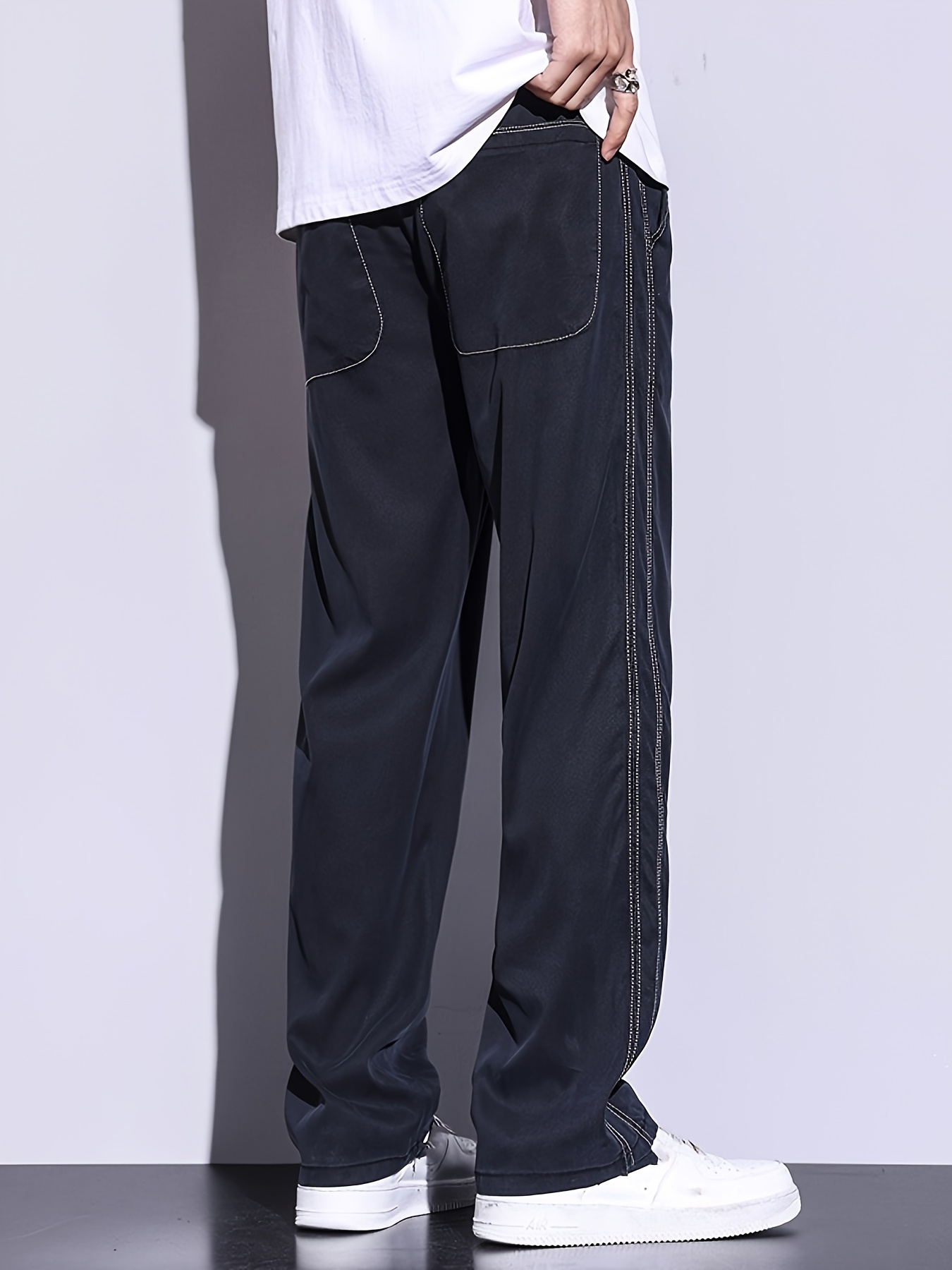 mens denim pants lightweight summer trousers ultra Temu
