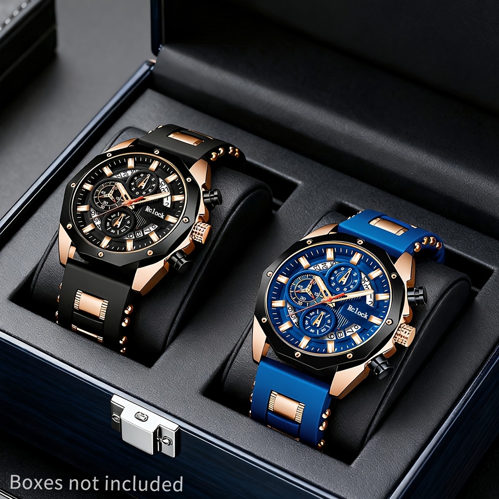Image of Men's Quartz Watch, Stylish Set With Alloy Dial, For Daily Wear, Birthdays, Parties, New Year's Day, Christmas, Halloween, For