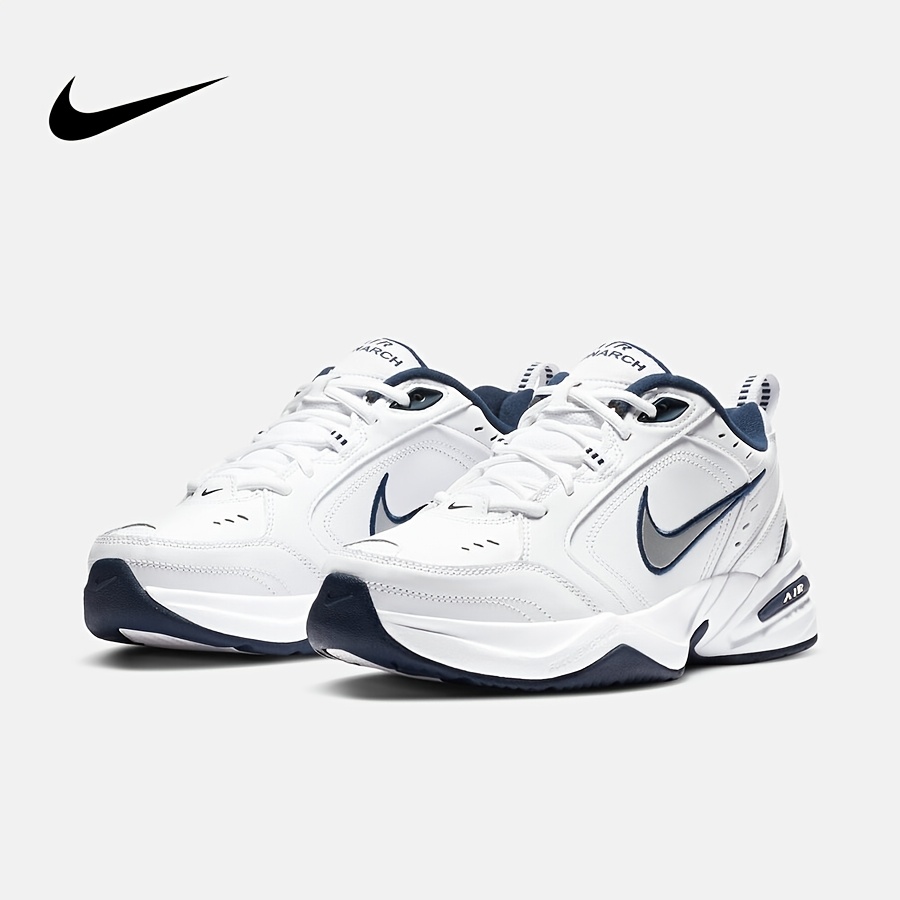 item picture     4 415445 102 mens retro classic dad shoes white navy low top non slip durable sneakers comfortable thick sole for daily   style casual all match footwear