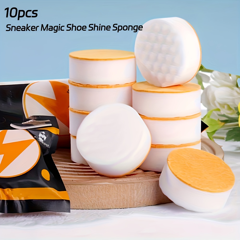 

10pcs Felt Shoe Cleaning Sponge, Suitable For Cleaning Shoes, Kitchen Cleaning