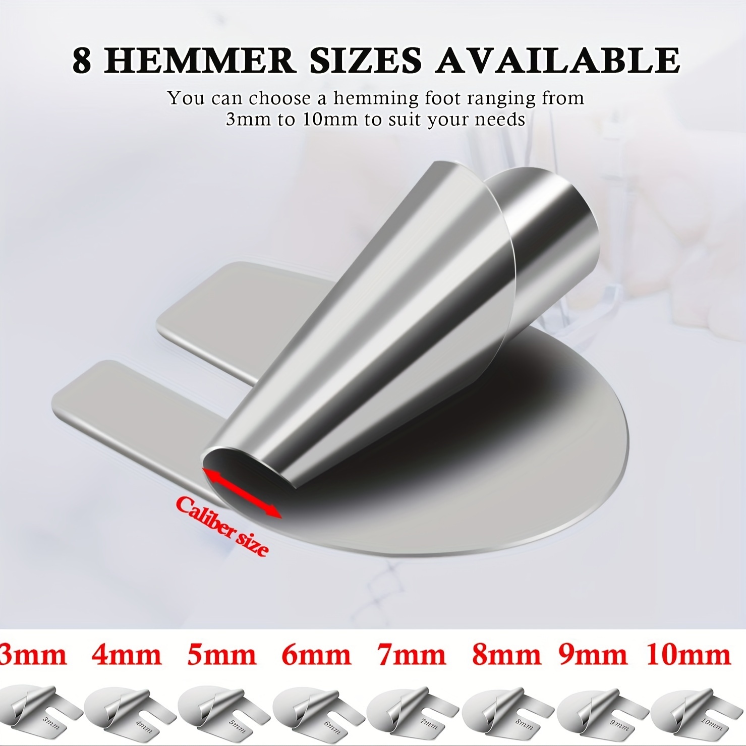 UNIVERSAL SEWING ROLLED Hemmer Foot Set, Sewing Machine Presser Foot  Hemmer8715 £8.21 - PicClick UK