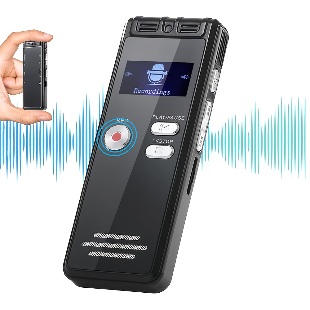 new 64gb   with mp3   4552 hours of continuous audio recording device hd dual microphone recording device for lecture a b repeat mp3 player   64gb tf card included