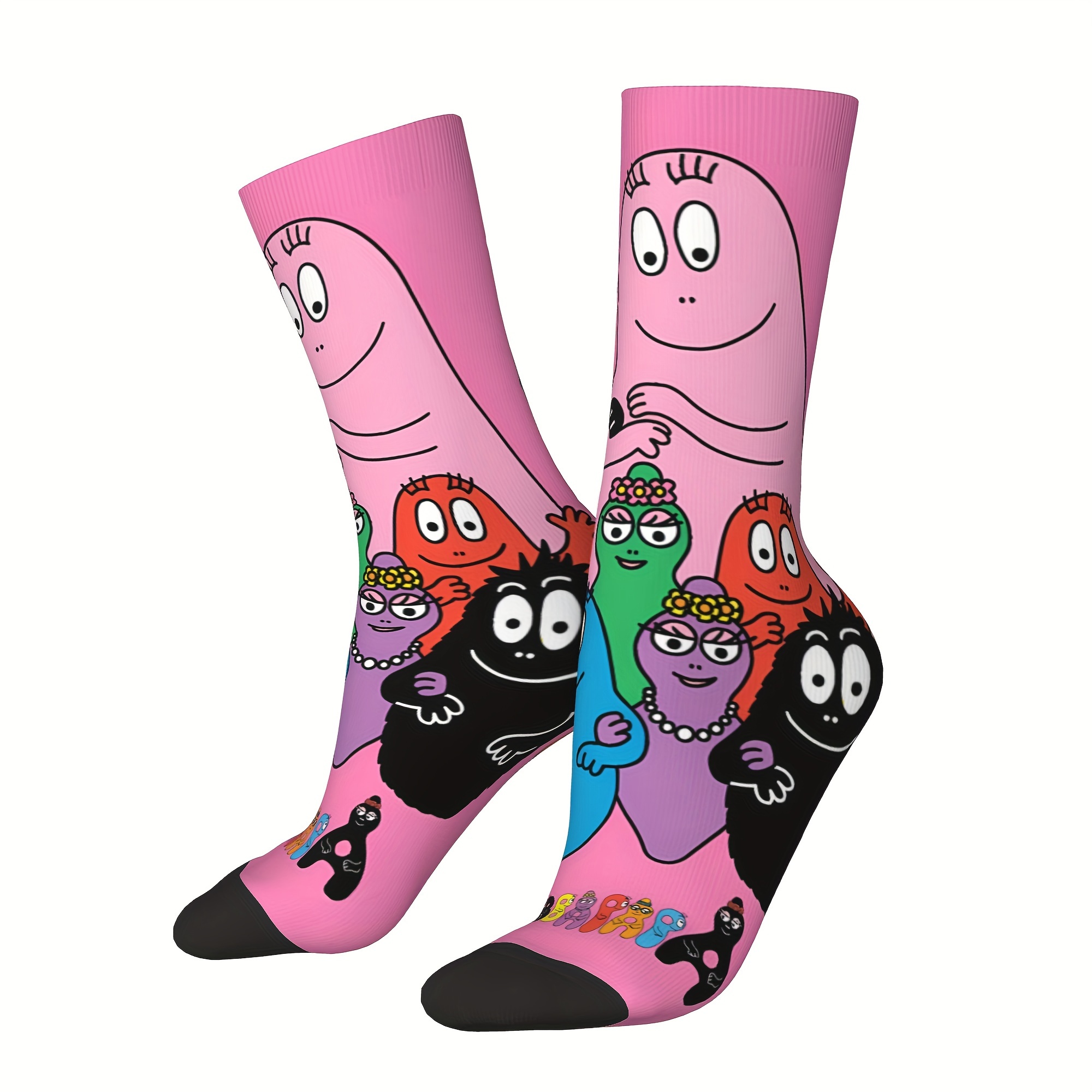 A Men's Autumn Long Socks Hip-hop 2d Print Design
