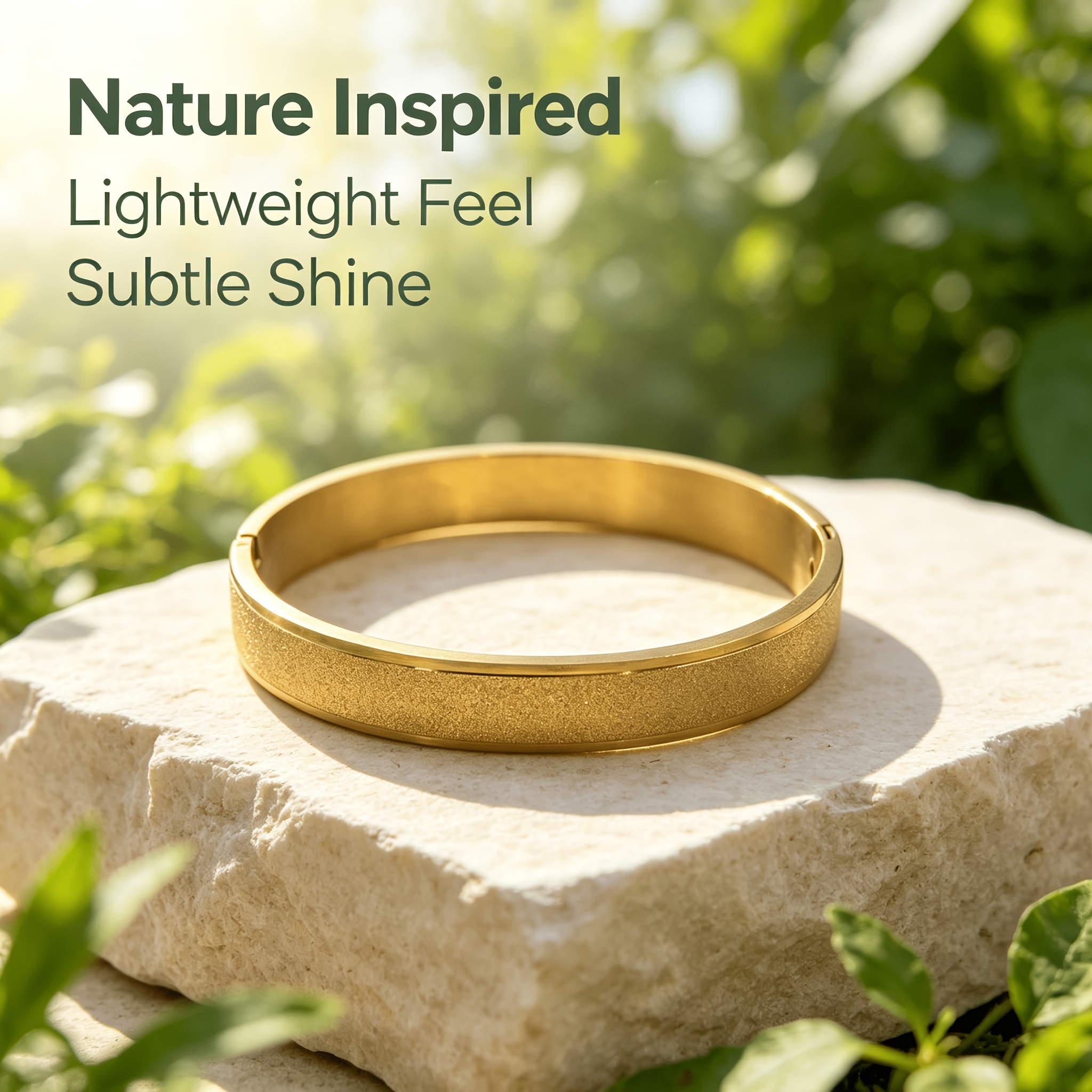 Light Luxury Matte Finish Stainless Steel Bracelet, Versatile Bangle