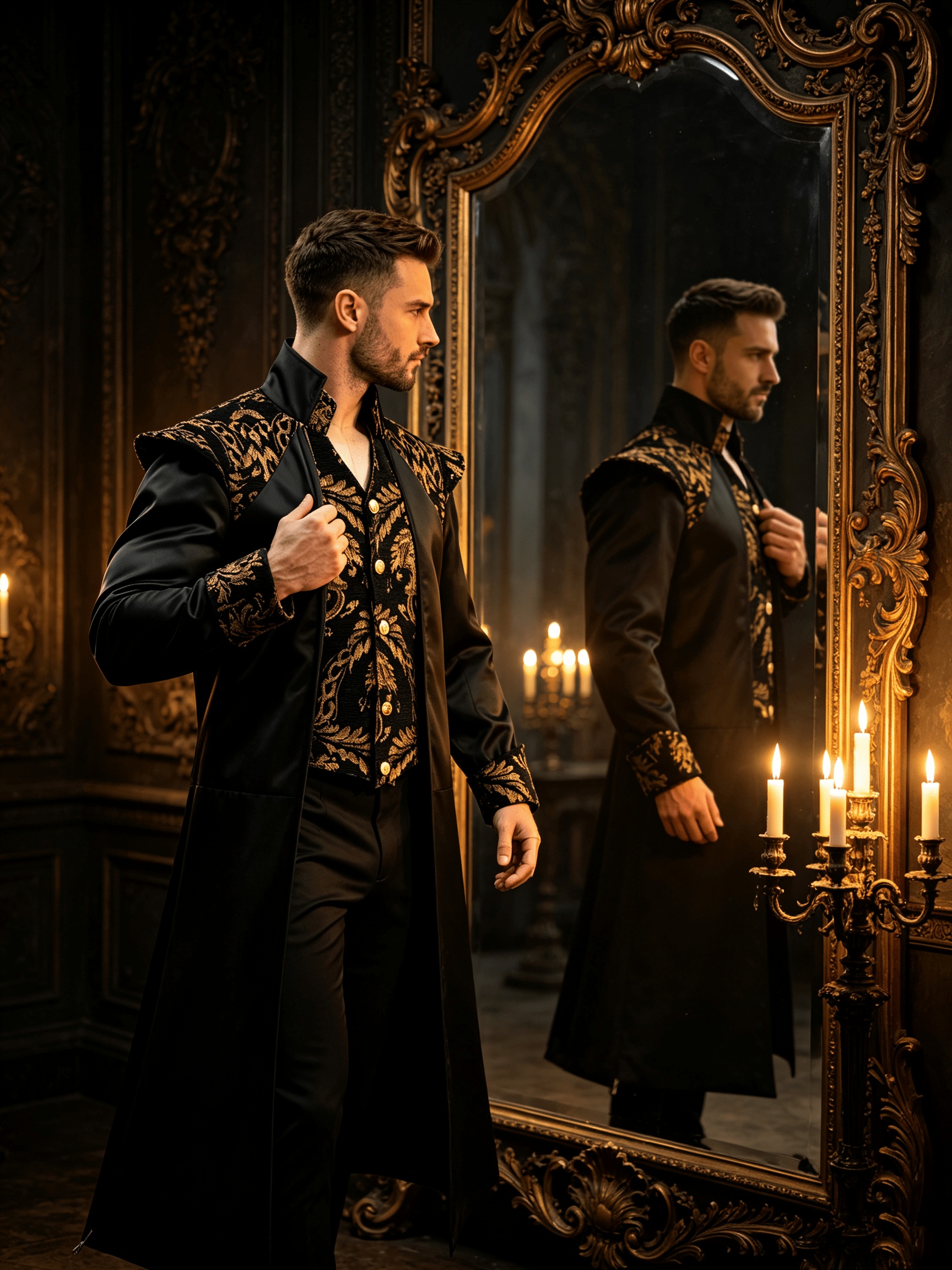 mens gothic coats sold on Temu United States