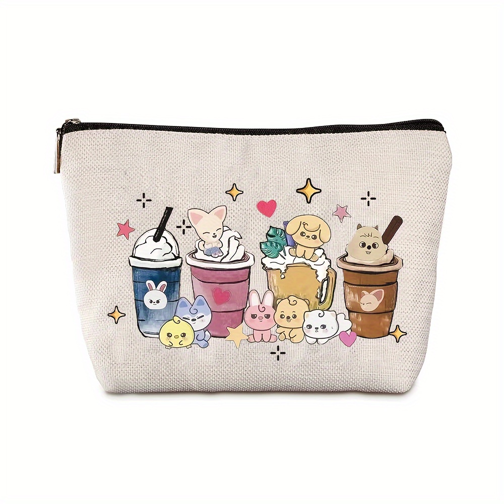 

Skz Fan Essential: Fabric Makeup Bag With Skz - Perfect Gift For Music Lovers