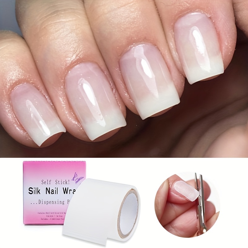 

1 Roll Self-adhesive Nail Repair Fiberglass Wrap - 1m X 3cm, Strong & Easy Diy Extension Sticker For Home Use, Nail Art Tool For Women And Girls