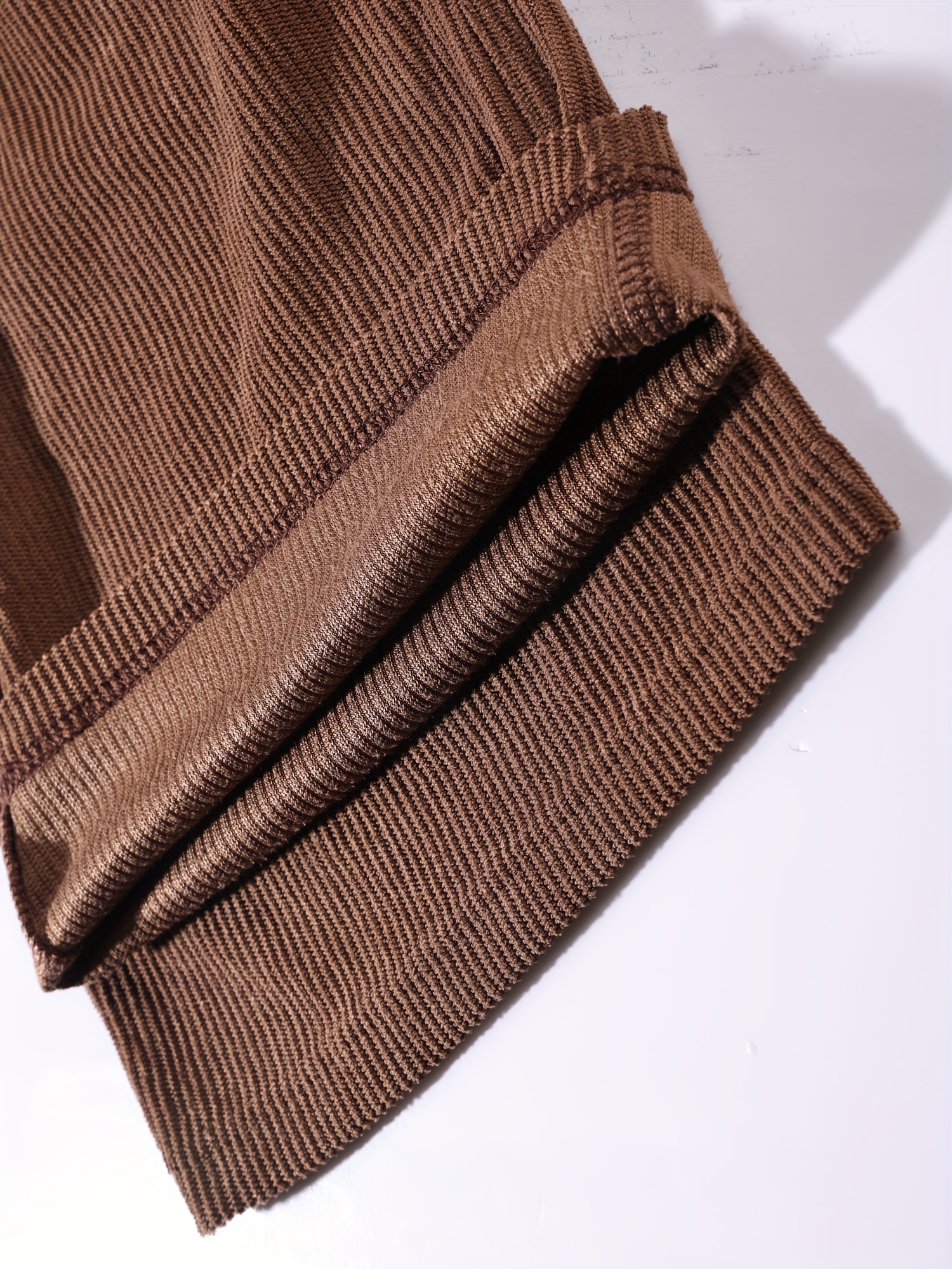 Men's Solid Color Casual Vintage Style Loose Corduroy Trousers
