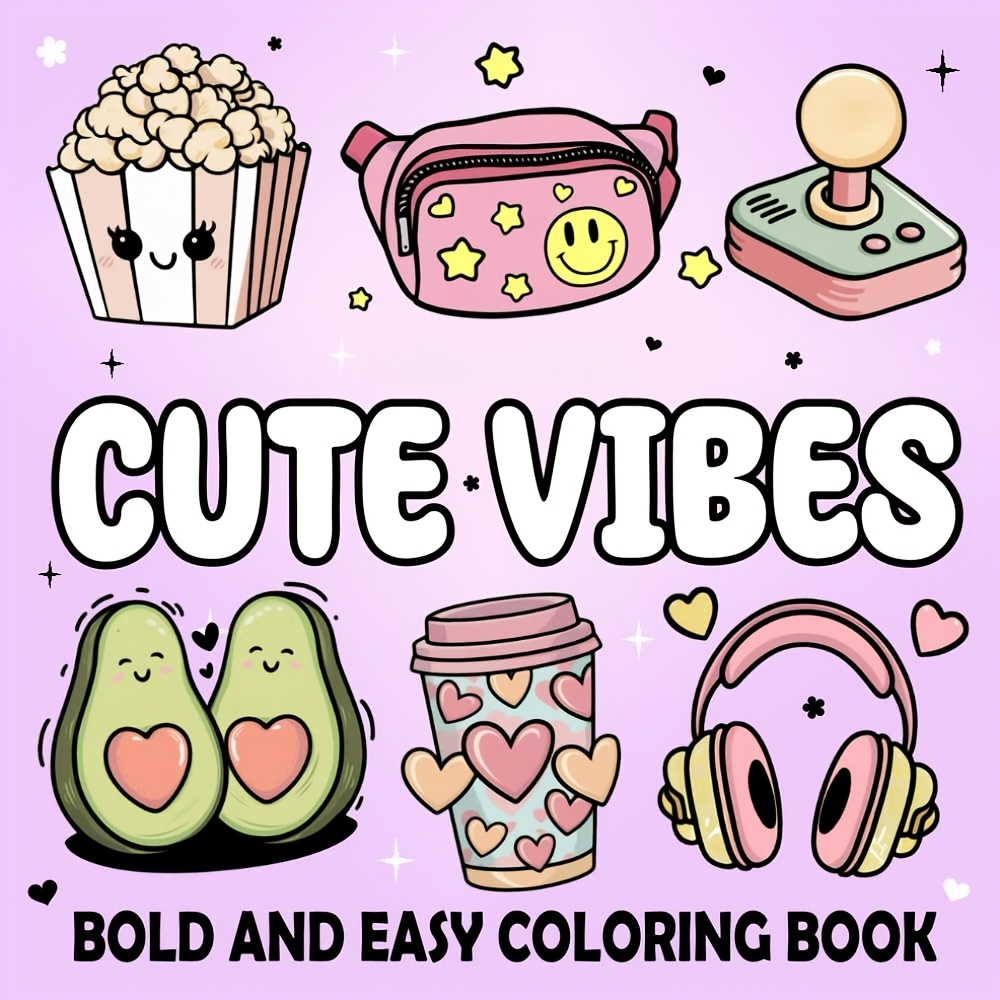 Cute Aesthetic: And Book For Adults And Children. Easy And Large Design, Cute And ( And Book) "cute Aesthetic And Book" Features 24pcs Cute, Trendy, And Adorable Items