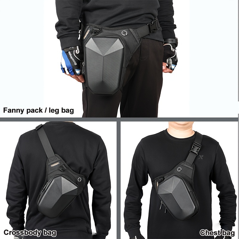 waterproof waist pack high volume adjustable hard shell multi application for motorcycle mountain bike road bike outdoor camping details 6