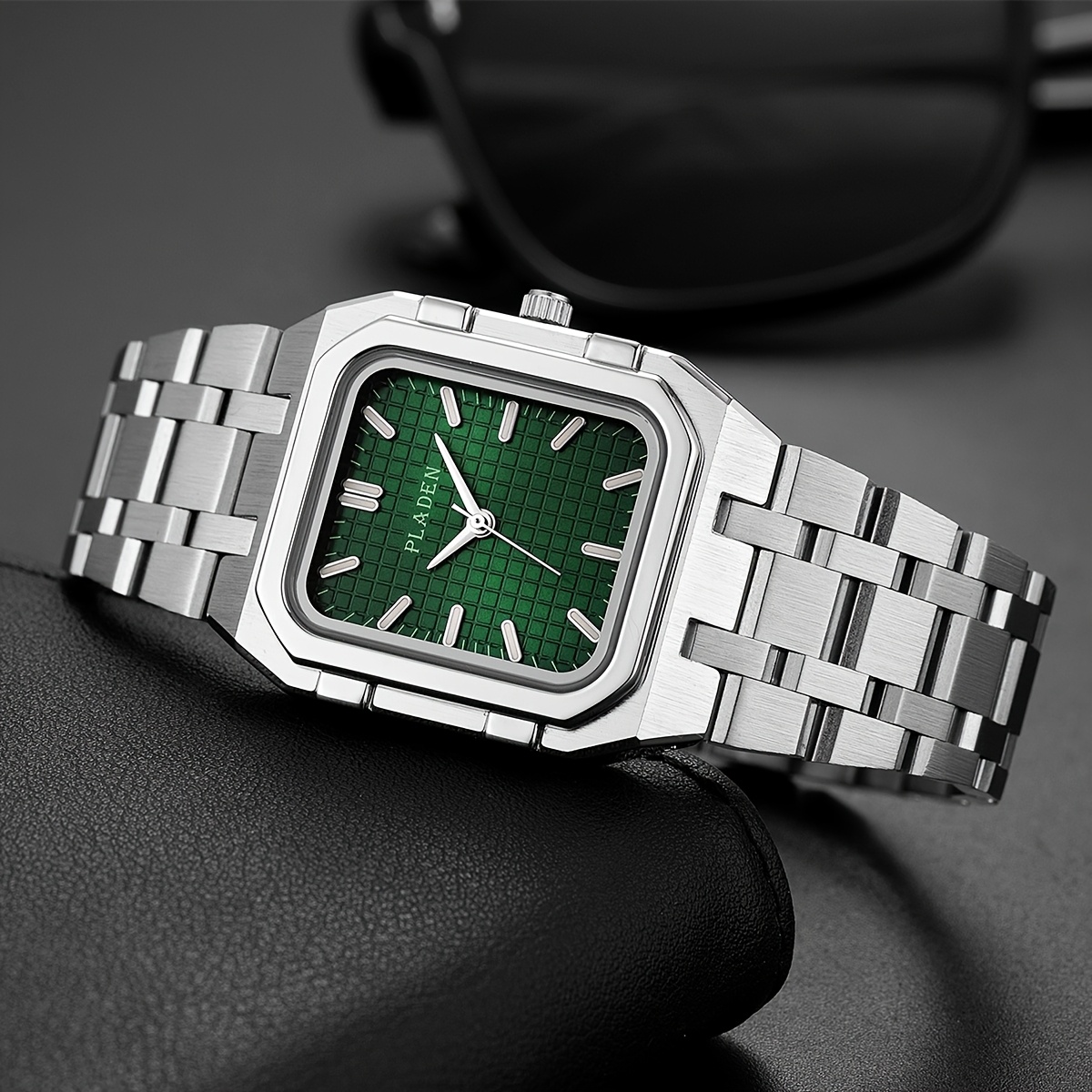 PLADEN Minimalist Luxury Square Stainless Steel Men'S Watch Trendy High-Quality Wristwatch Women