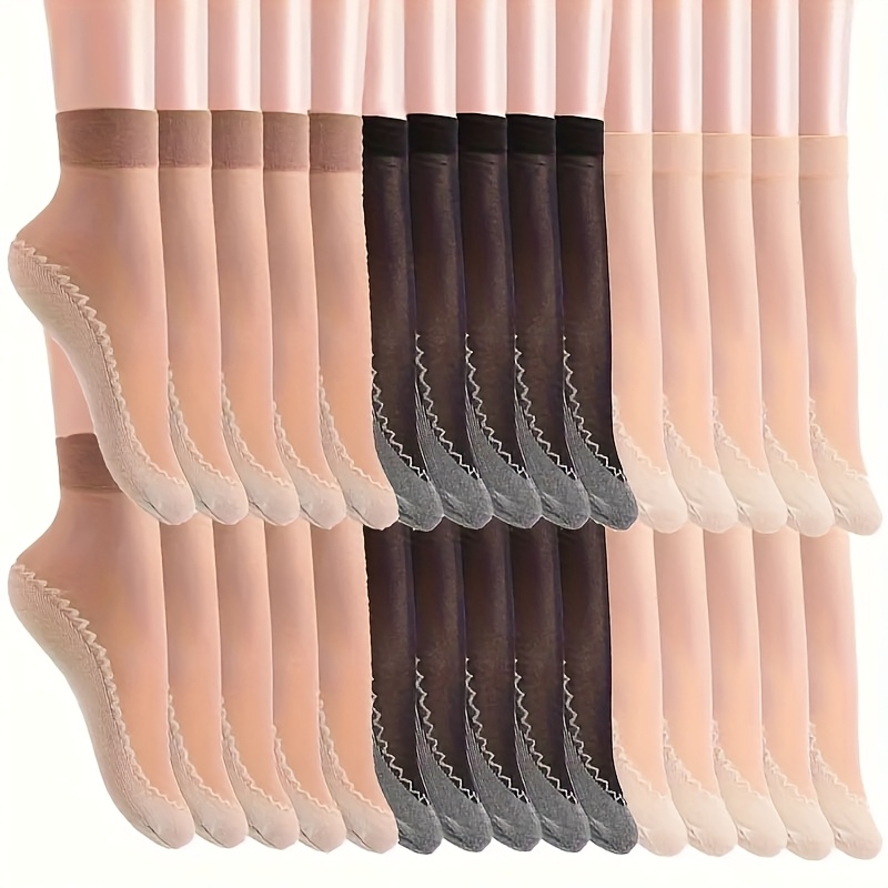 30-pair Summer Thin Wear-resistant Non-snag Sweat-absorbent Breathable Comfortable Non-slip Sole Women's Socks