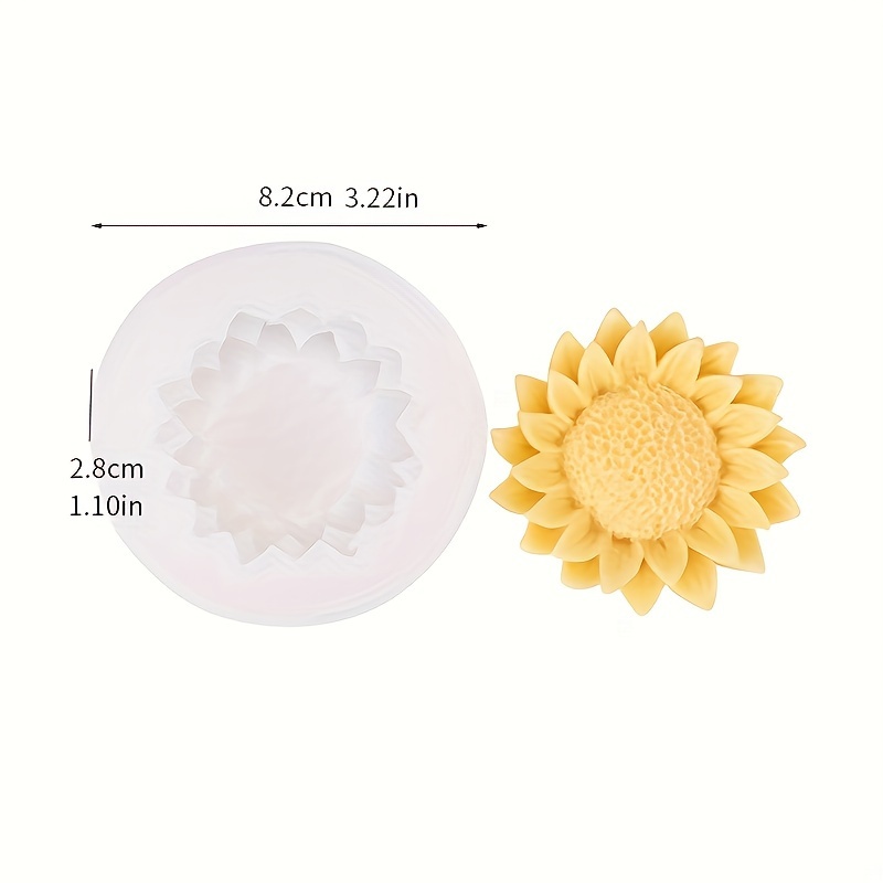 E-shop ., Sonnenblume Sonnenblume Handgemachte Seife Silikonform Dekorativer Gips Weichkeramik Klapp-