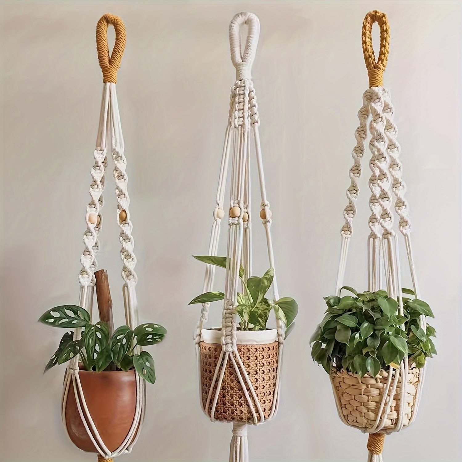 

Macrame 1-, Hanging , & Plants