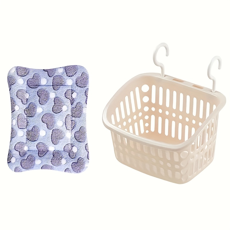 Image of Rat Hammock For Cage Chew Proof Rat Toys Warm Bed, Small Animal Hanging Basket Ferret Cage Additions And Removable Nest Mat For Hamster, Sugar Glider, Hedgehog