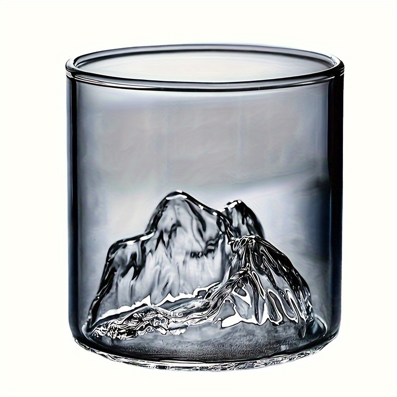 1pc glass cup mountain glass cup wine glass tea cup used in bars creative water cup drinkware for restaurants cafes 8