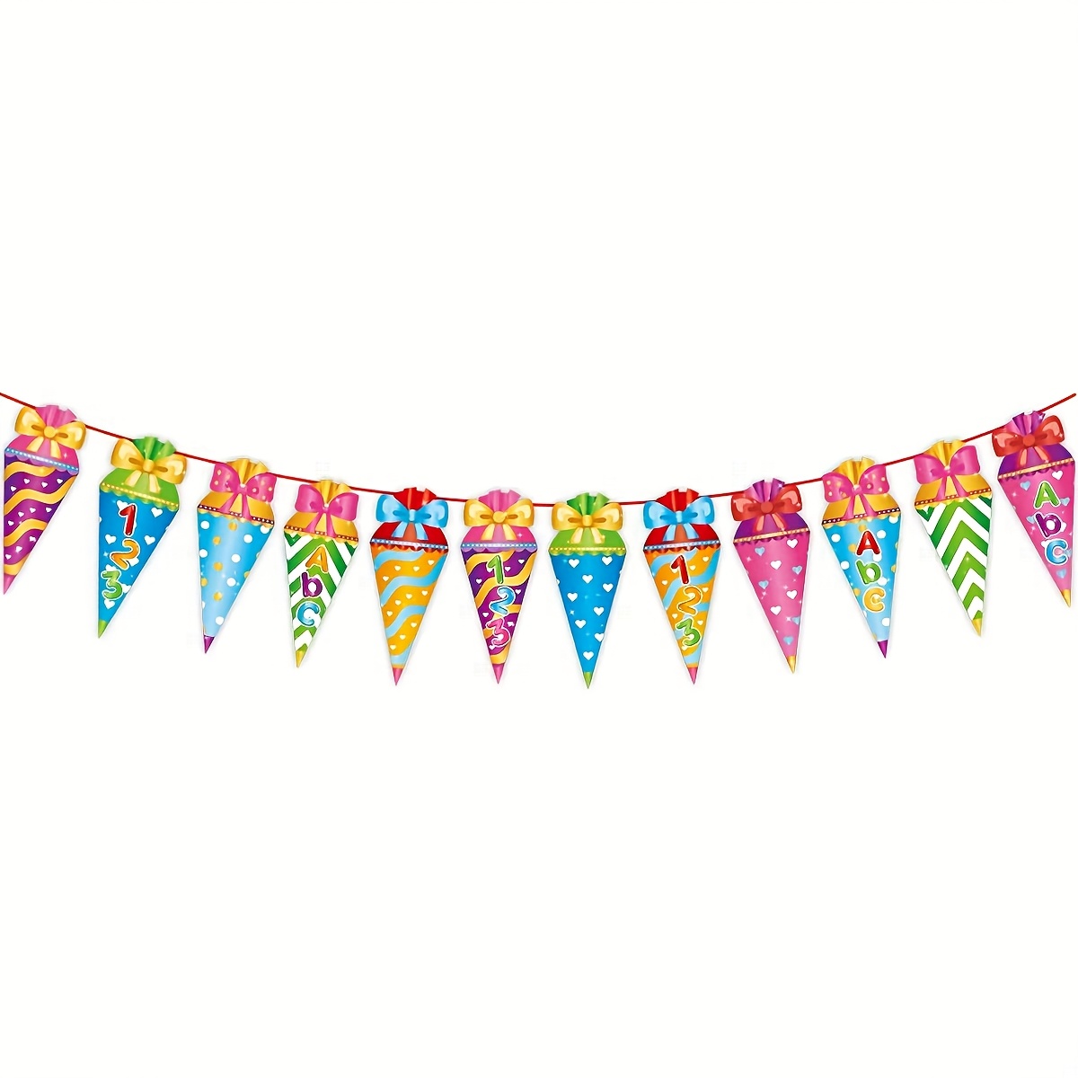 Sugar Bags Garland Hanging Decoration For Starting School First School Decoration Banner School For 2025 Back To School Themes Chulkind