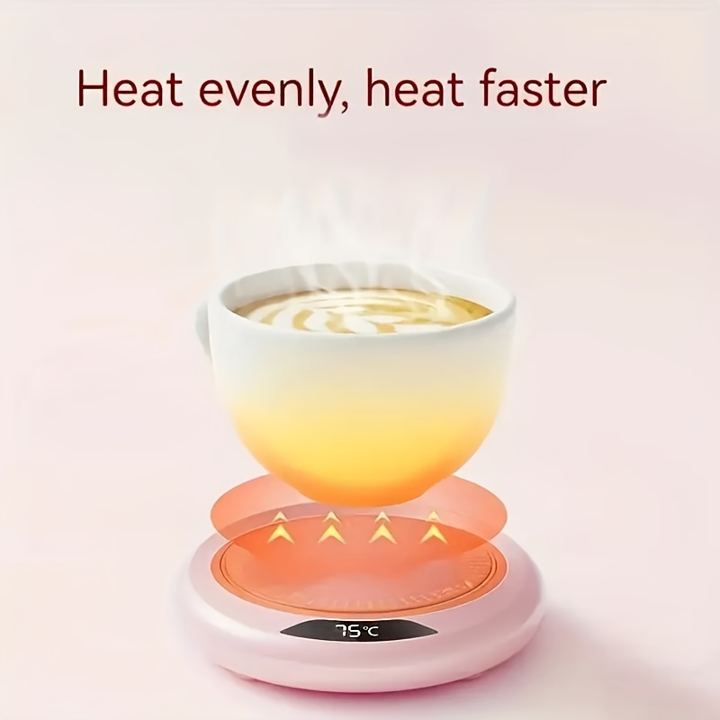   temperature heating coaster   home insulation coaster three   heating 55 65     temperature office cup heater suitable for all cups used for outdoor camping picnics kitchen etc must have in autumn and winter 3 temperature adjustments   temperature intelligent touch start details 3